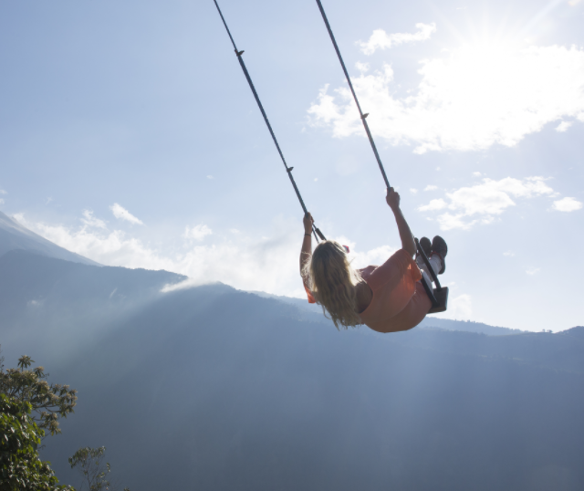 Girl on swing