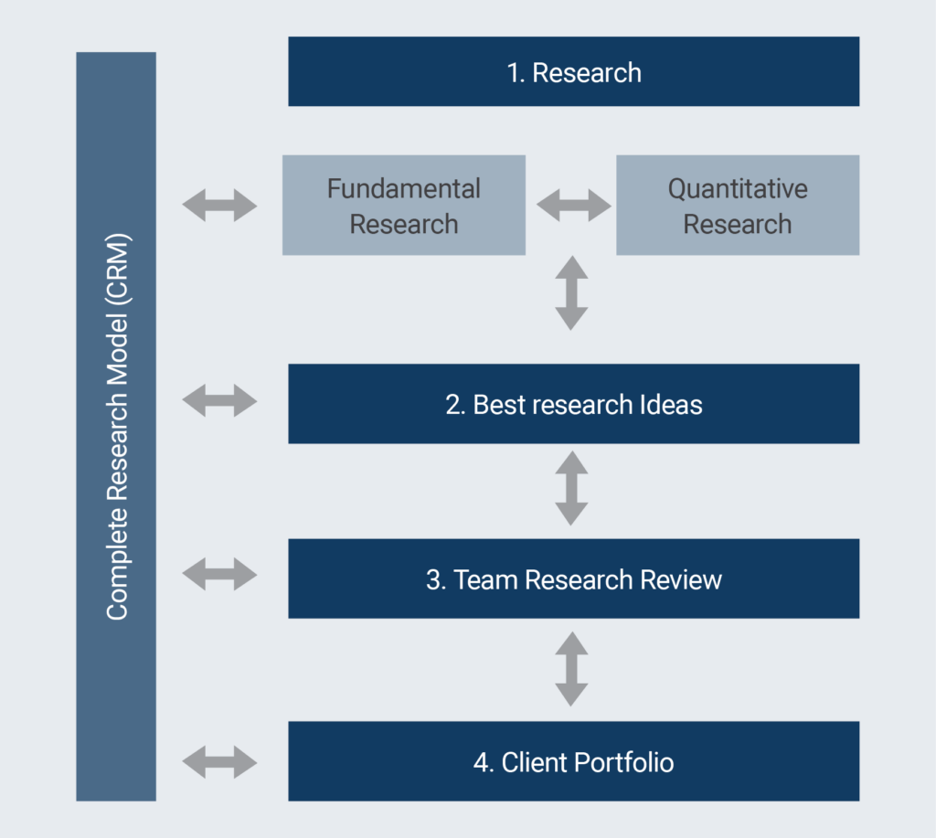 Alphinity Complete Research Process - a flow diagram